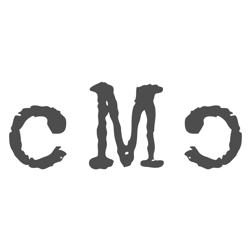Curious Markings logo, cMc abbreviation version